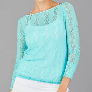 Lace Pullover Top (turquoise)