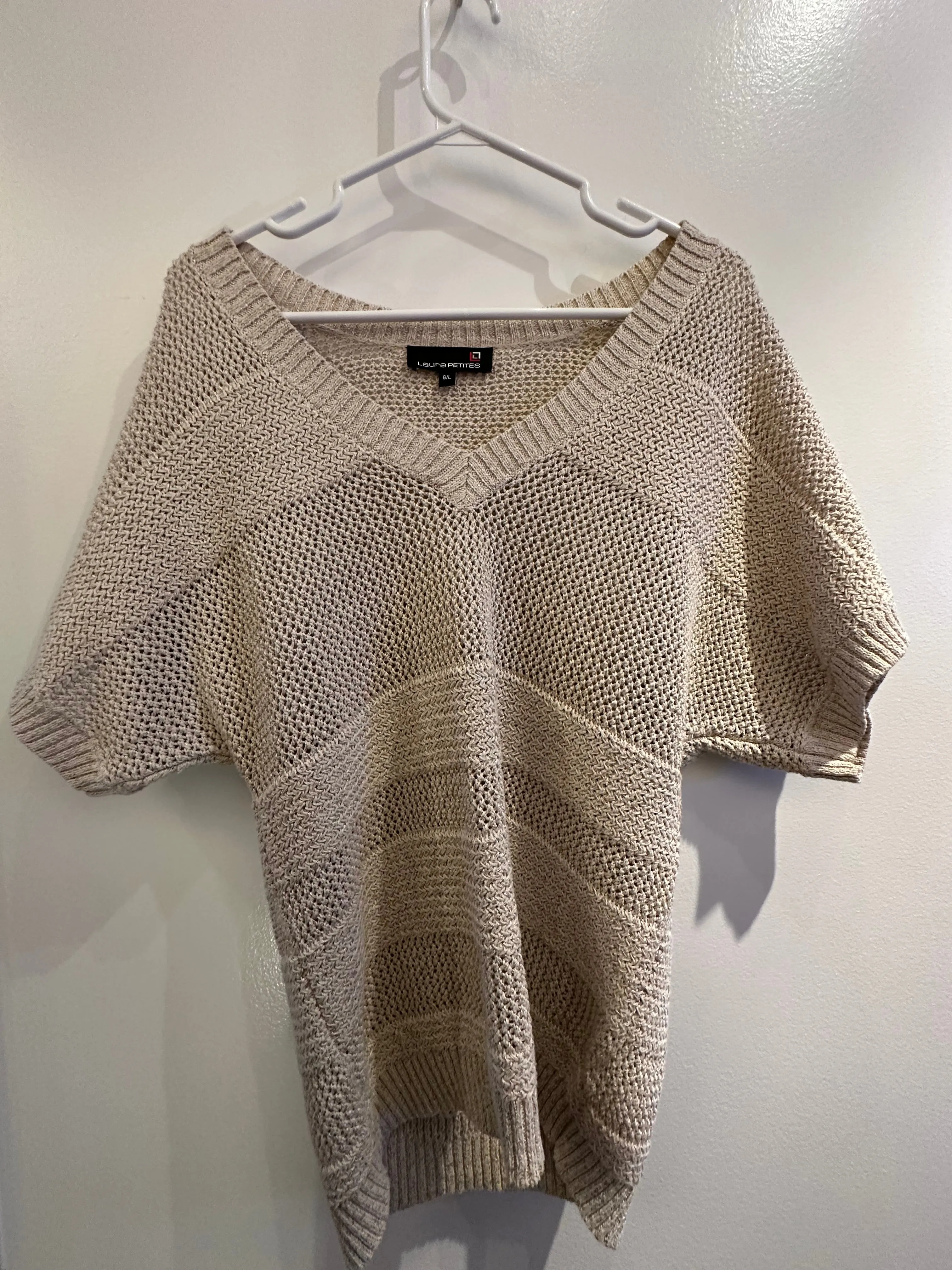 Laura Petites V-Neck Sweater Sz L