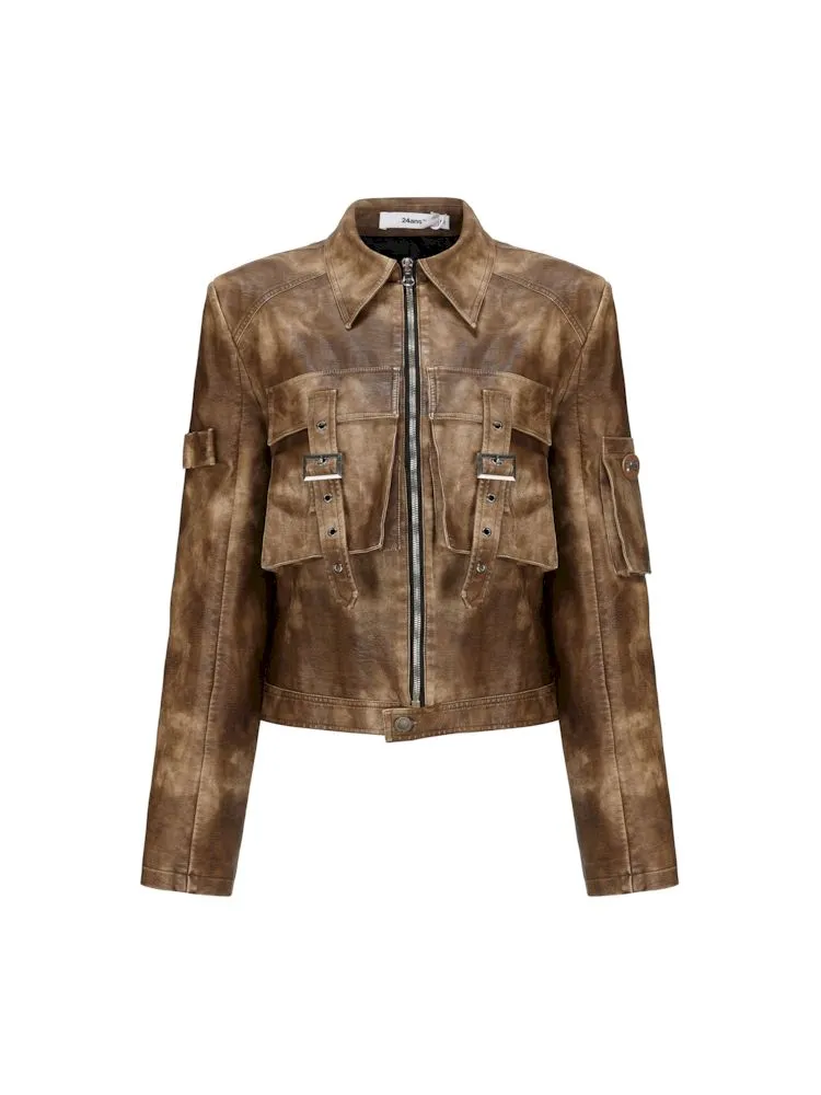 Leather Jacket Coat Women Cotton Version【s0000006784】