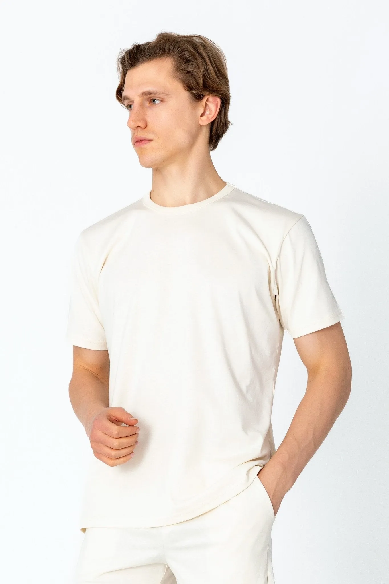 Lightweight Cotton T-shirt - Beige