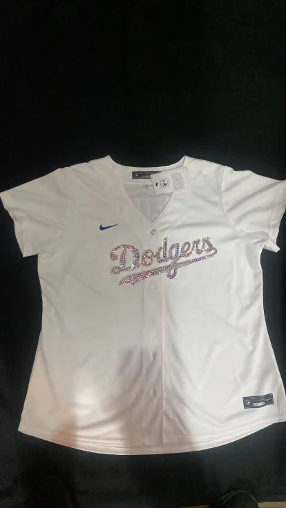 Los Angeles Dodgers MLB Nike #50 Betts Bedazzled Women Jersey