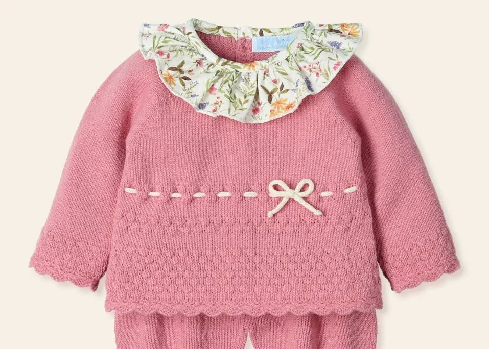 Mac Ilusion AW24 - Baby Girls Pink Aurora Knitted Oufit 9404