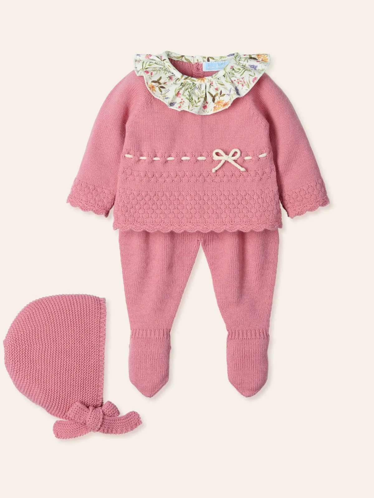 Mac Ilusion AW24 - Baby Girls Pink Aurora Knitted Oufit 9404