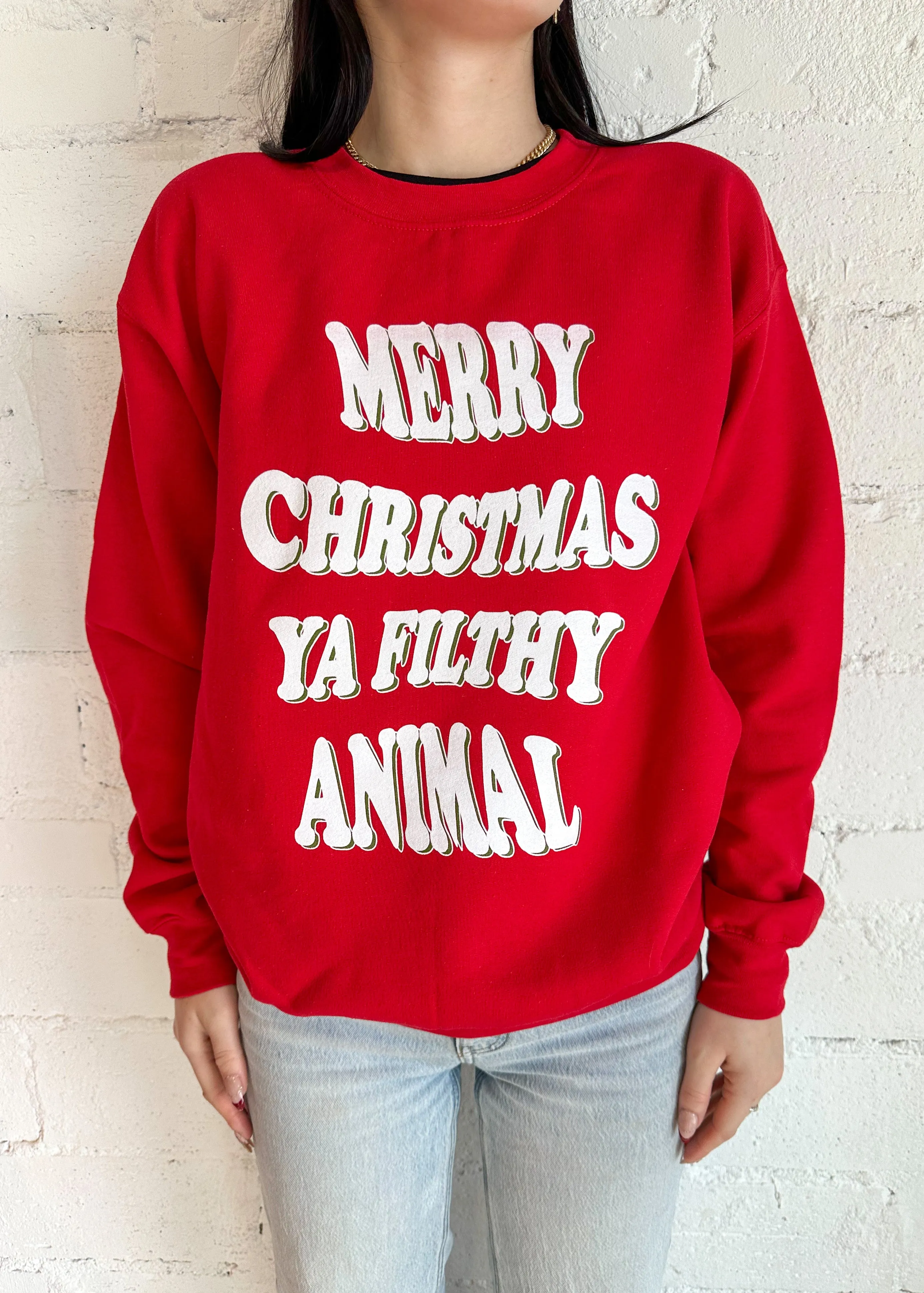 Merry Christmas Ya Filthy Animal Sweatshirt