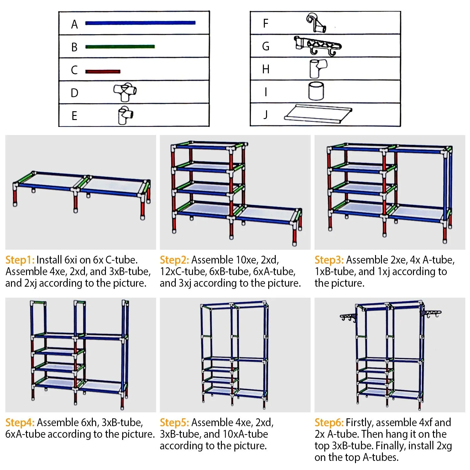 Metal Garment Rack Shoe Clothing Organizer Shelves