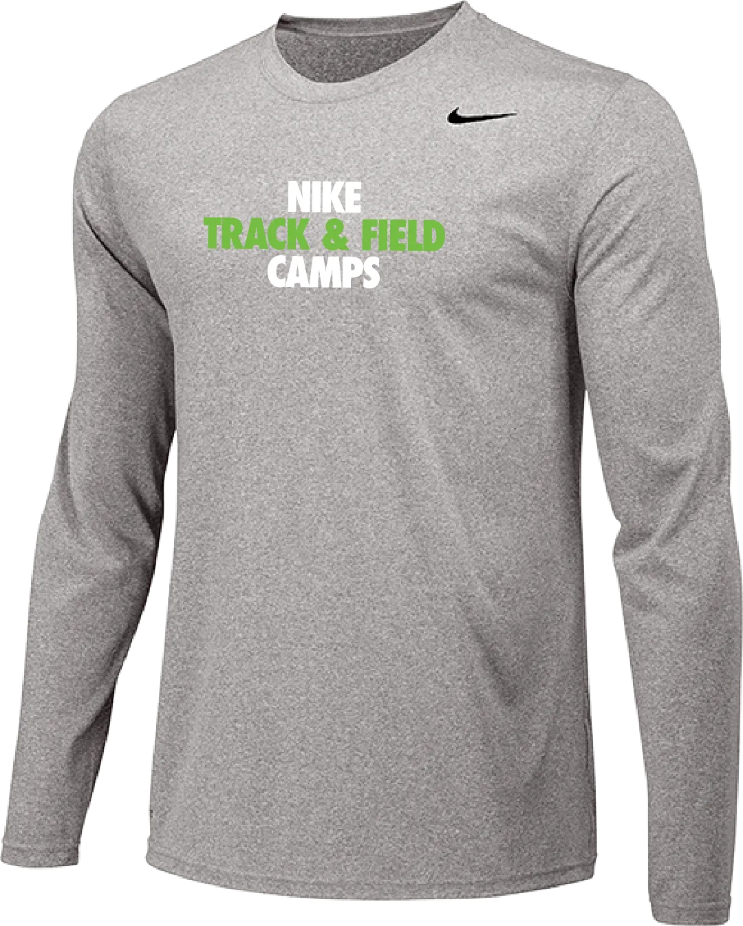 Nike Track & Field Camps Long Sleeve Dri-Fit Tee - Carbon Heather