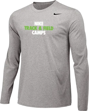 Nike Track & Field Camps Long Sleeve Dri-Fit Tee - Carbon Heather