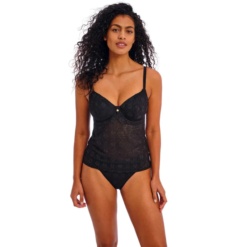 Nomad Nights Tankini Swim Top Black - Freya Swim