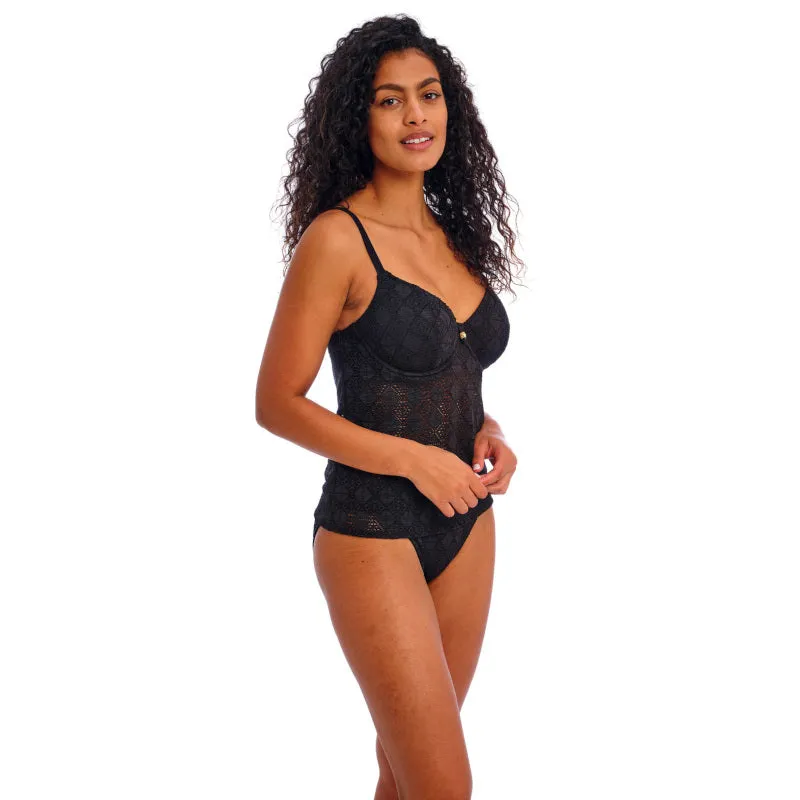 Nomad Nights Tankini Swim Top Black - Freya Swim