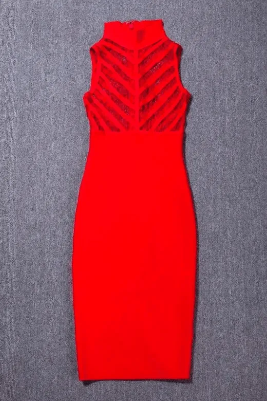 Paige Bodycon Dress - Lipstick Red