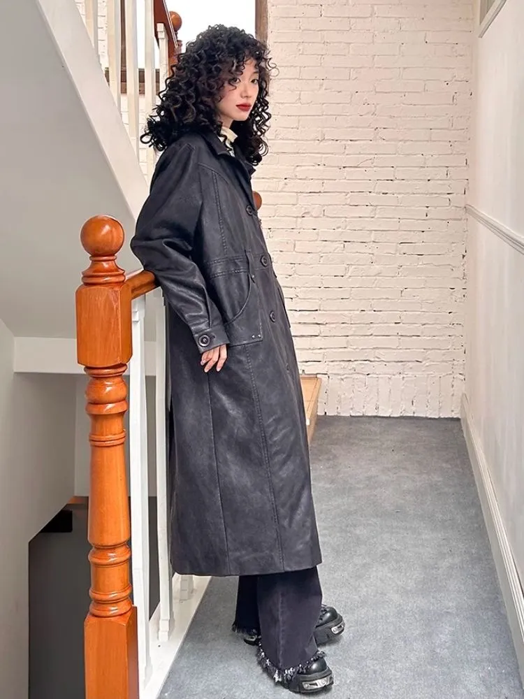 Retro casual long coat【s0000004587】