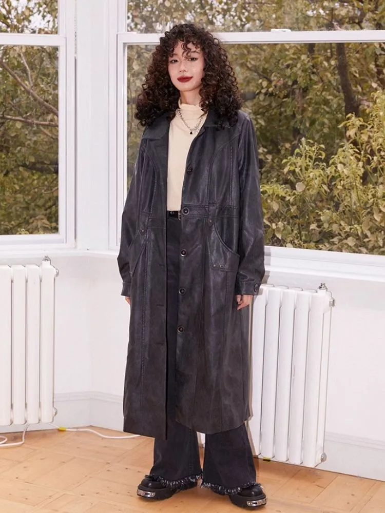 Retro casual long coat【s0000004587】