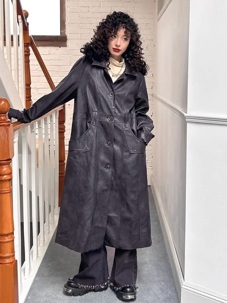 Retro casual long coat【s0000004587】