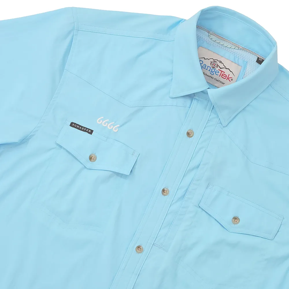 Schaefer RangeTek Short Sleeve Button Down Blue