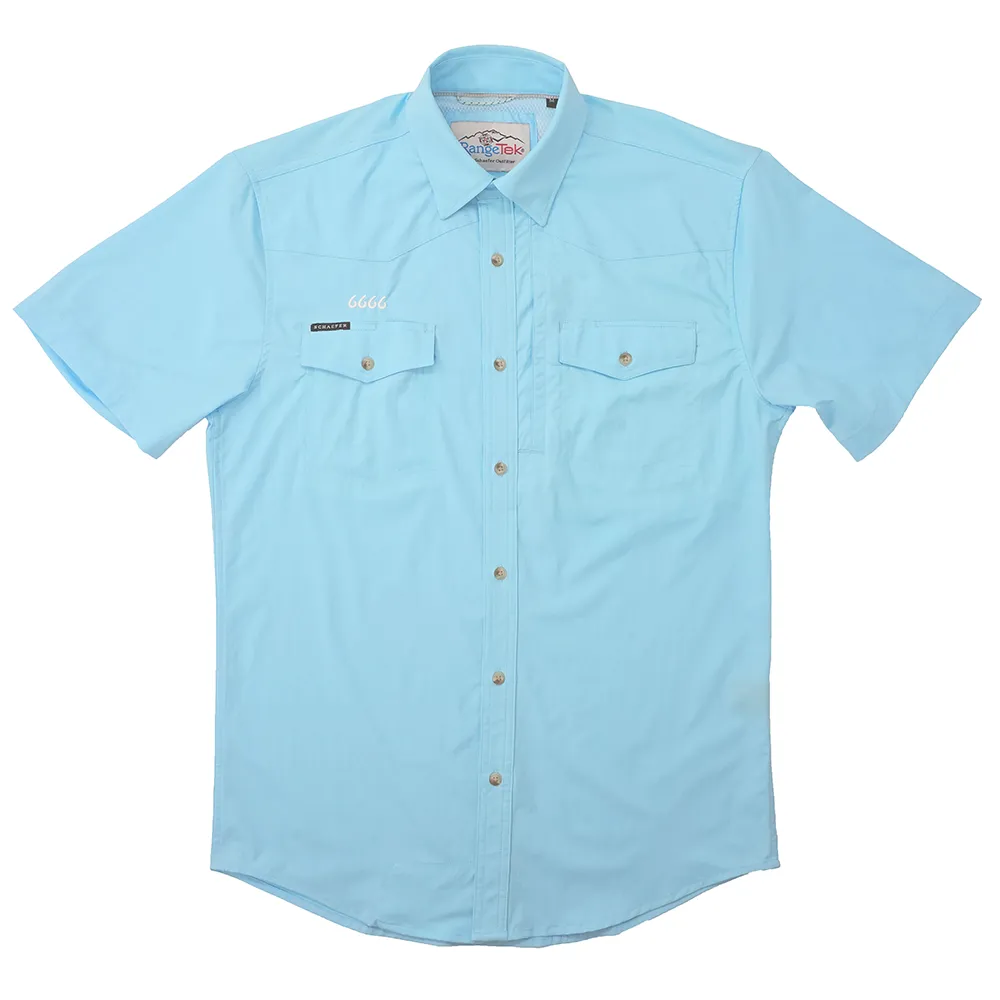 Schaefer RangeTek Short Sleeve Button Down Blue