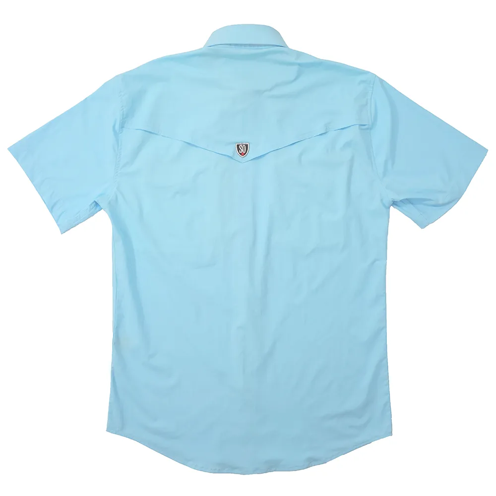 Schaefer RangeTek Short Sleeve Button Down Blue