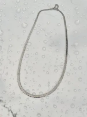 SILVER Water Resistant Herringbone/Snake Chain