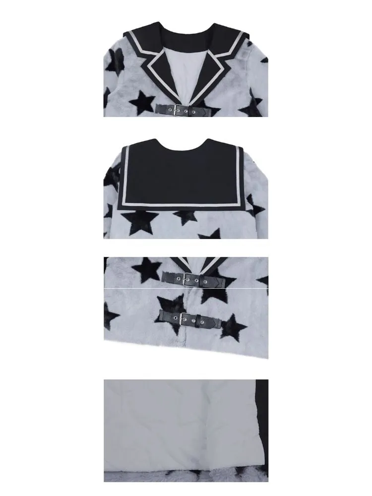 Star Sailor Collar Warm Cotton Jacket【s0000006504】