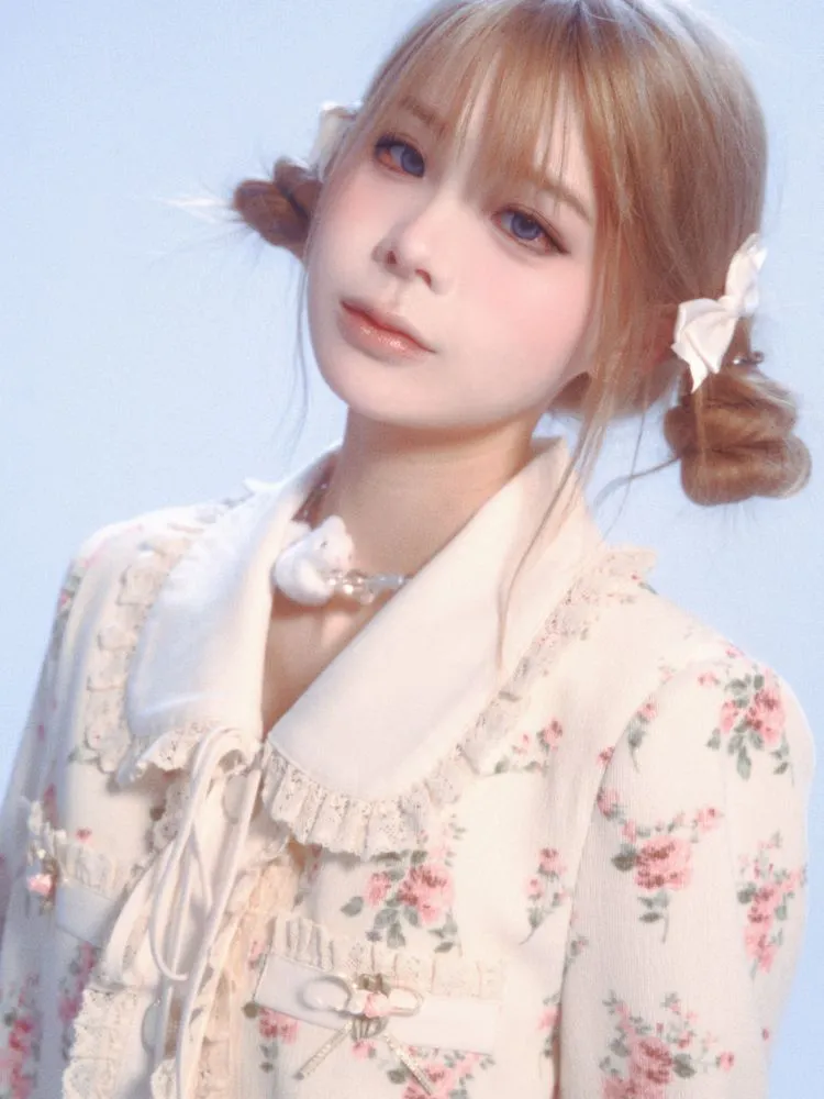 Sweet floral doll collar lace floral jacket【s0000007445】