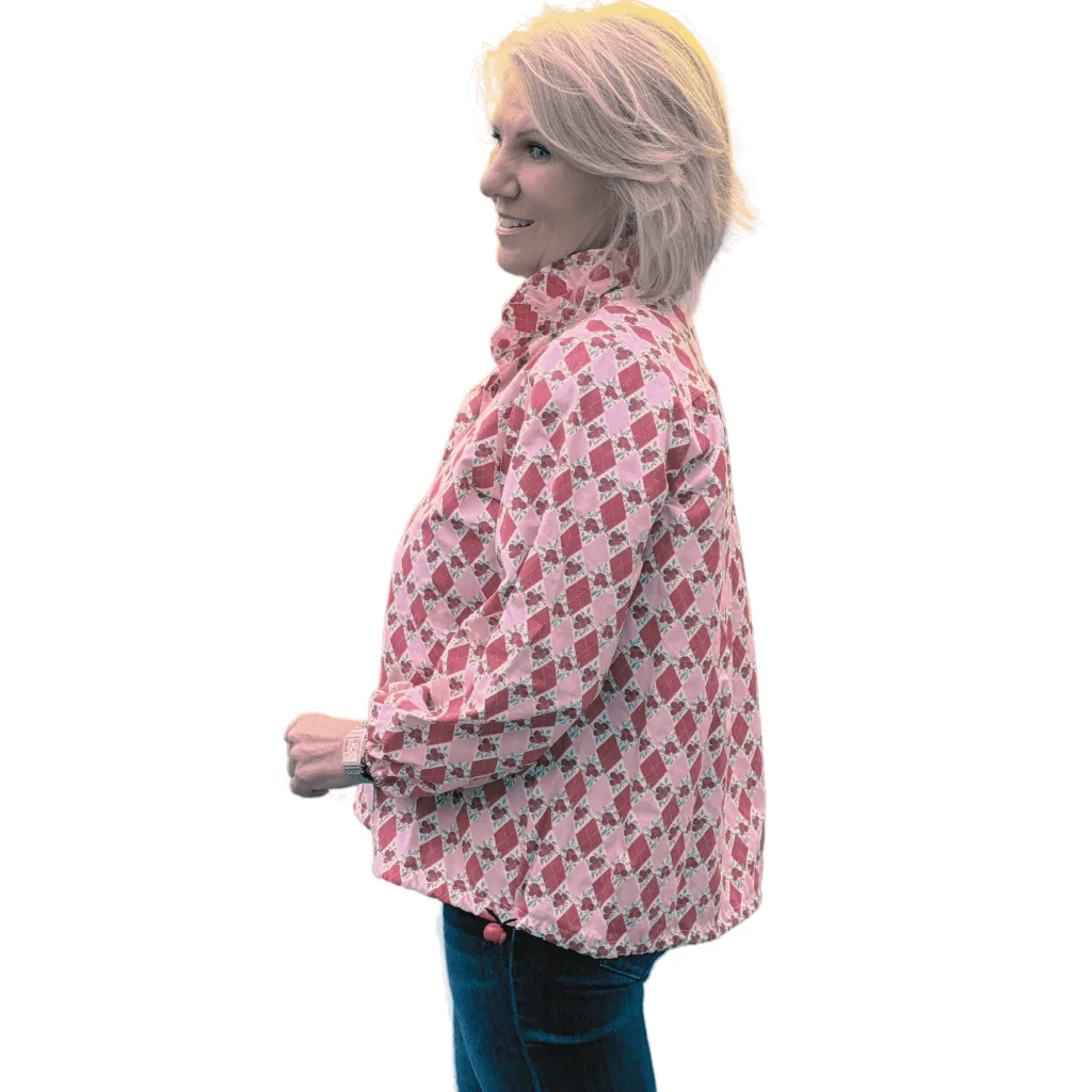 The Katherine Top - Tomato Red Argyle (Pre-Order Today)