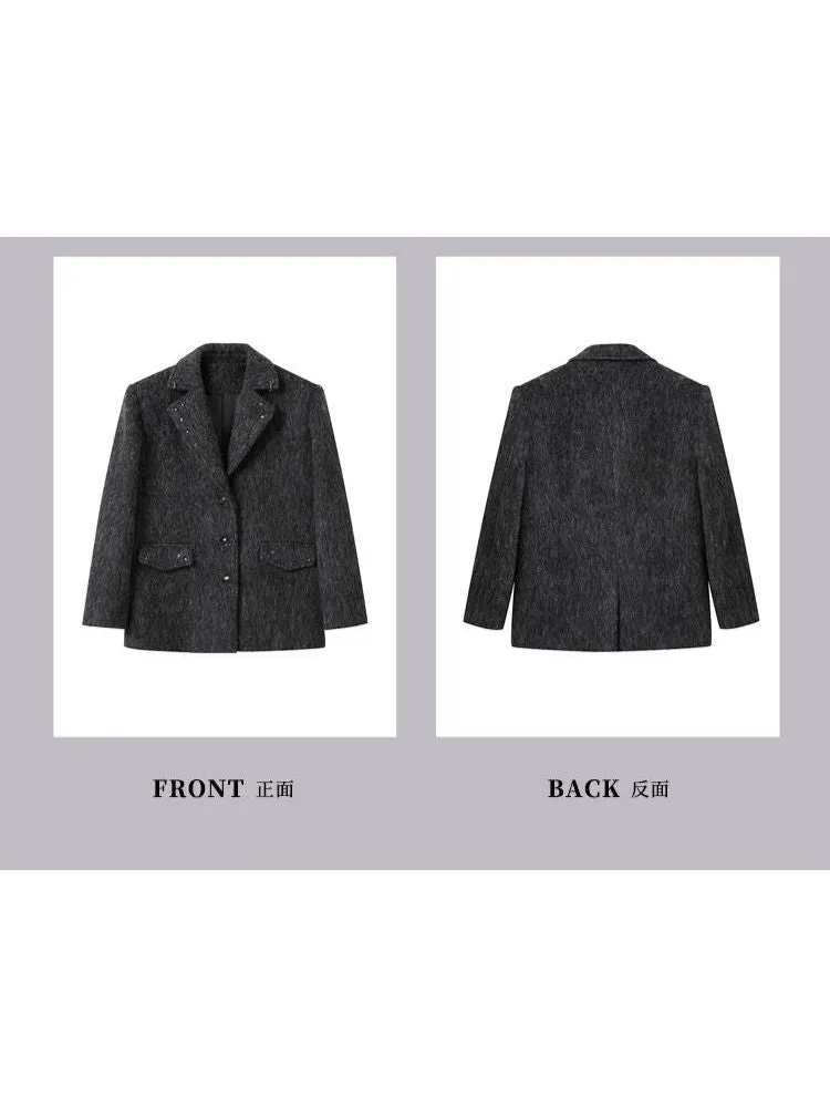 Tweed studded blazer【s0000004521】