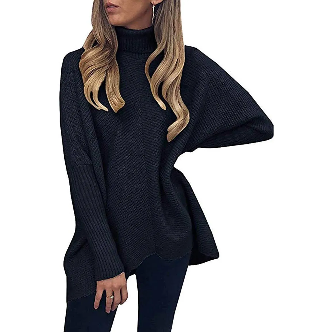 Women's High Neck Long Sweater