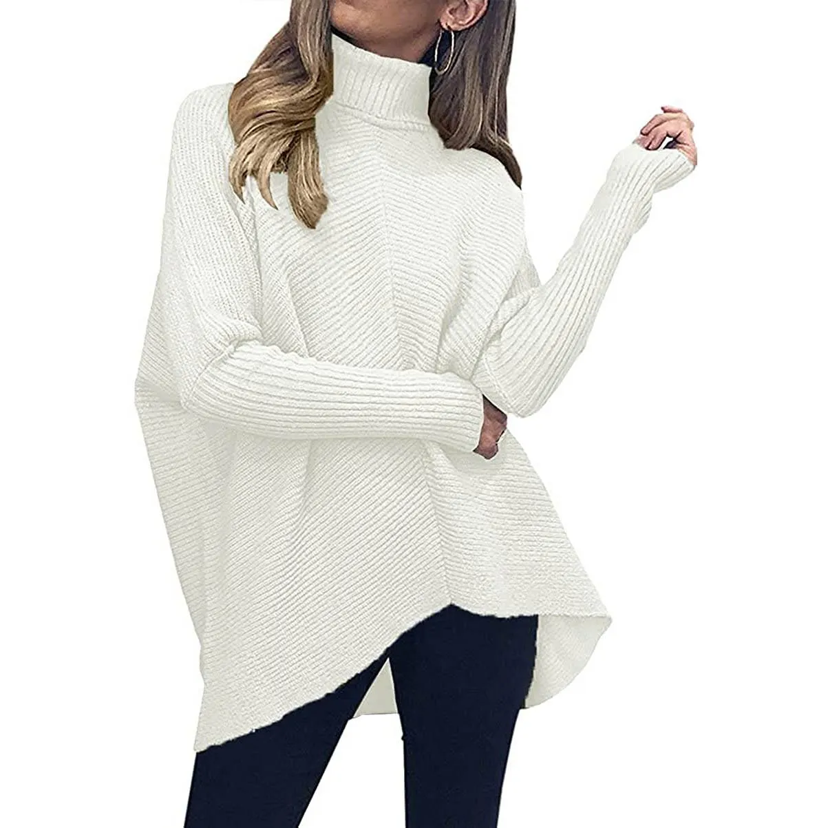 Women's High Neck Long Sweater