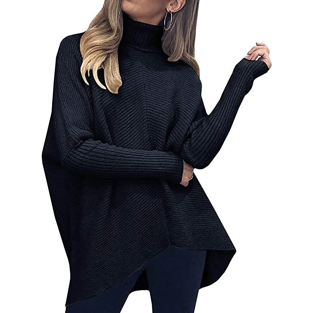 Women's High Neck Long Sweater