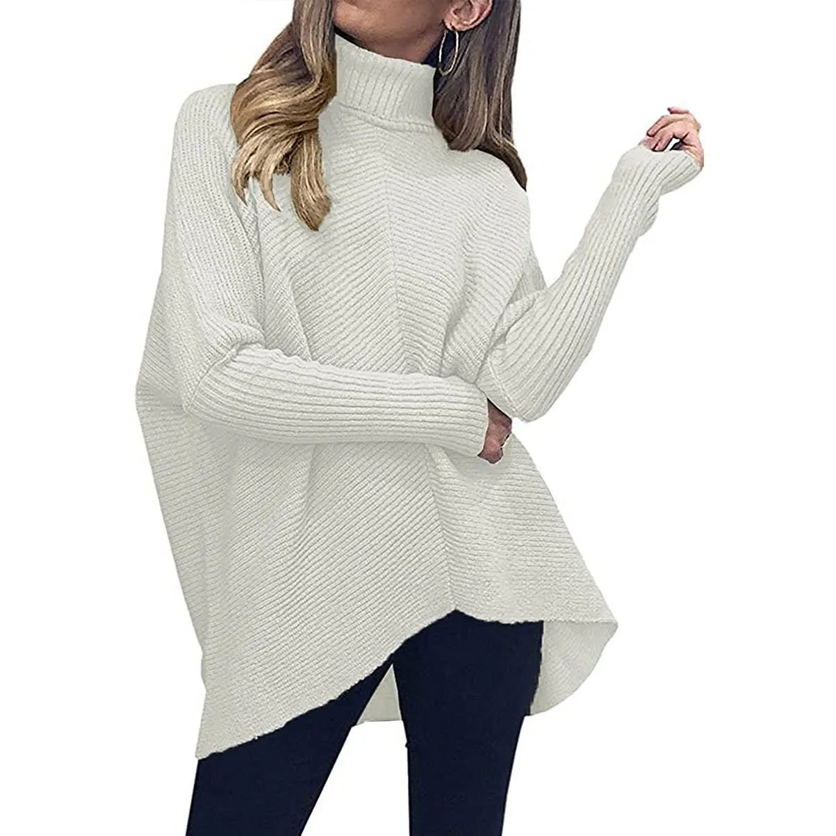 Women's High Neck Long Sweater