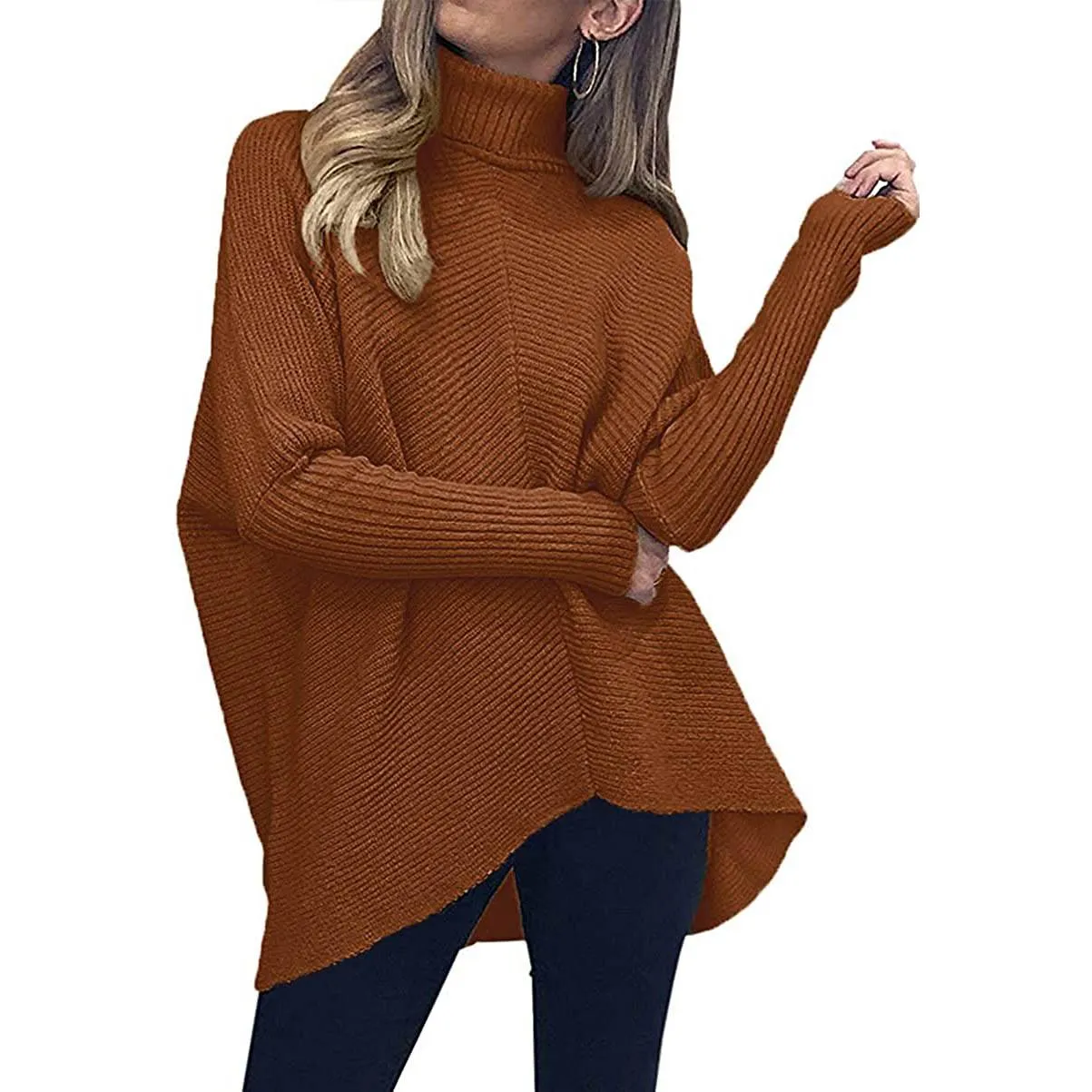 Women's High Neck Long Sweater