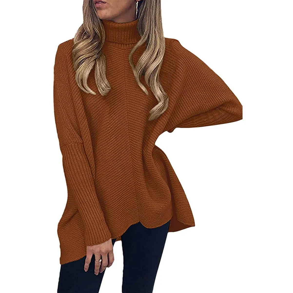 Women's High Neck Long Sweater