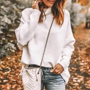 Women's High Neck Long Sweater