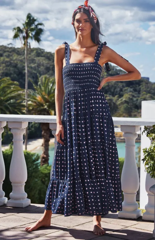 Women's Holiday Strap Strap Printed Long Dress