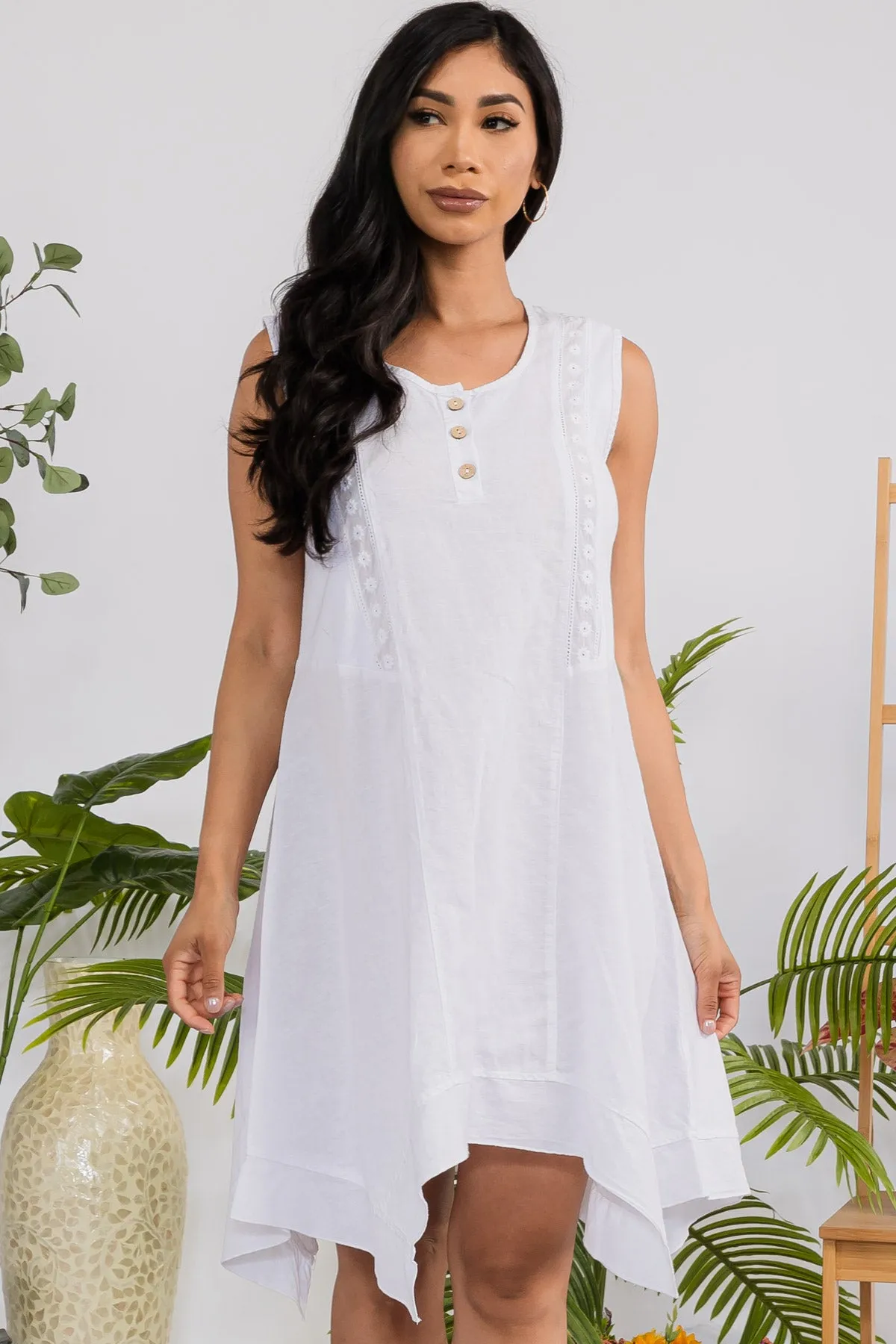 YX8084 - SLEEVELESS TUNIC DRESS