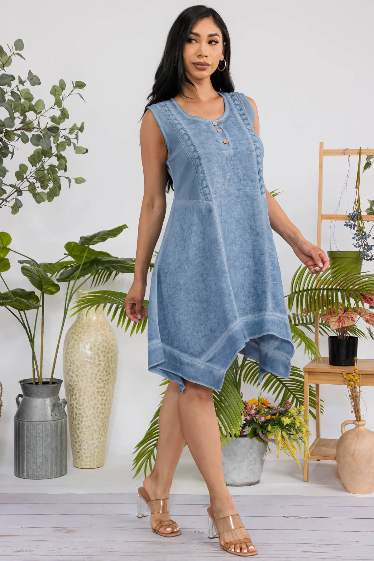 YX8084 - SLEEVELESS TUNIC DRESS