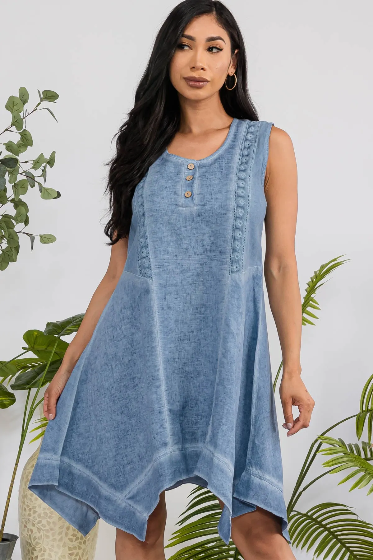 YX8084 - SLEEVELESS TUNIC DRESS